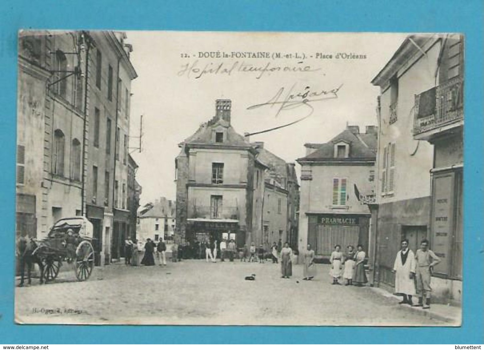 CPA 12 - Commerce Pharmacie Place D'Orléans DOUE-LA-FONTAINE 47 - Doue La Fontaine