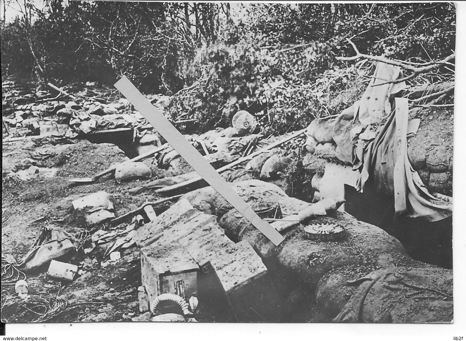 1916 Somme Flandres Flandern Tranchée Anglaise Abandonnée Chargeurs De Mitrailleuse Lewis 1 Photo Ww1 14-18 1914-1918 - Guerre, Militaire