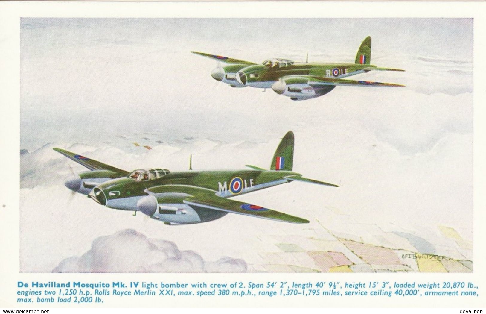 Aviation Art Postcard WW2 German Messerschmitt Me109 III Aircraft John Batchelor - 1939-1945: 2nd War