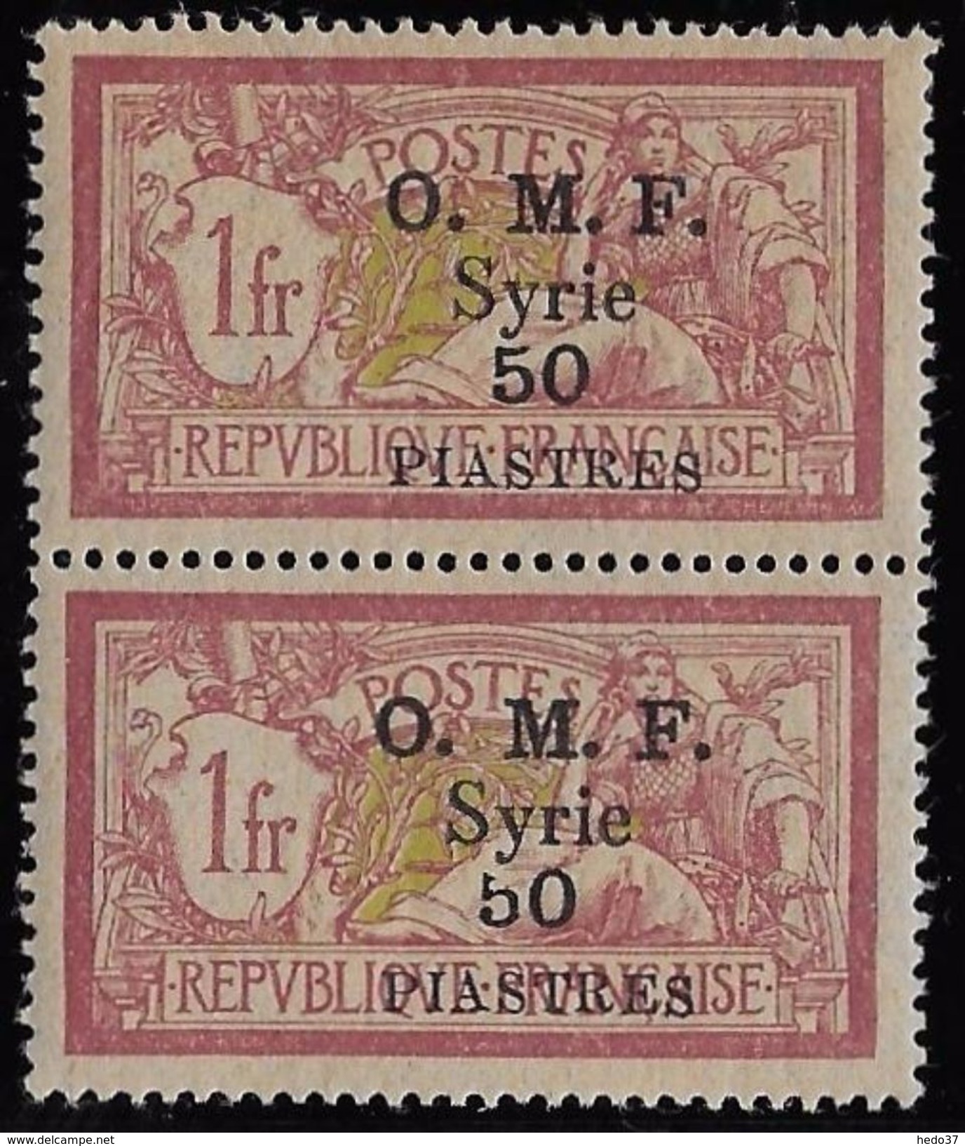Syrie N°42 - Variété "50" Cassé Tenant à Normal -  Neuf ** Sans Charnière - Superbe - Unused Stamps