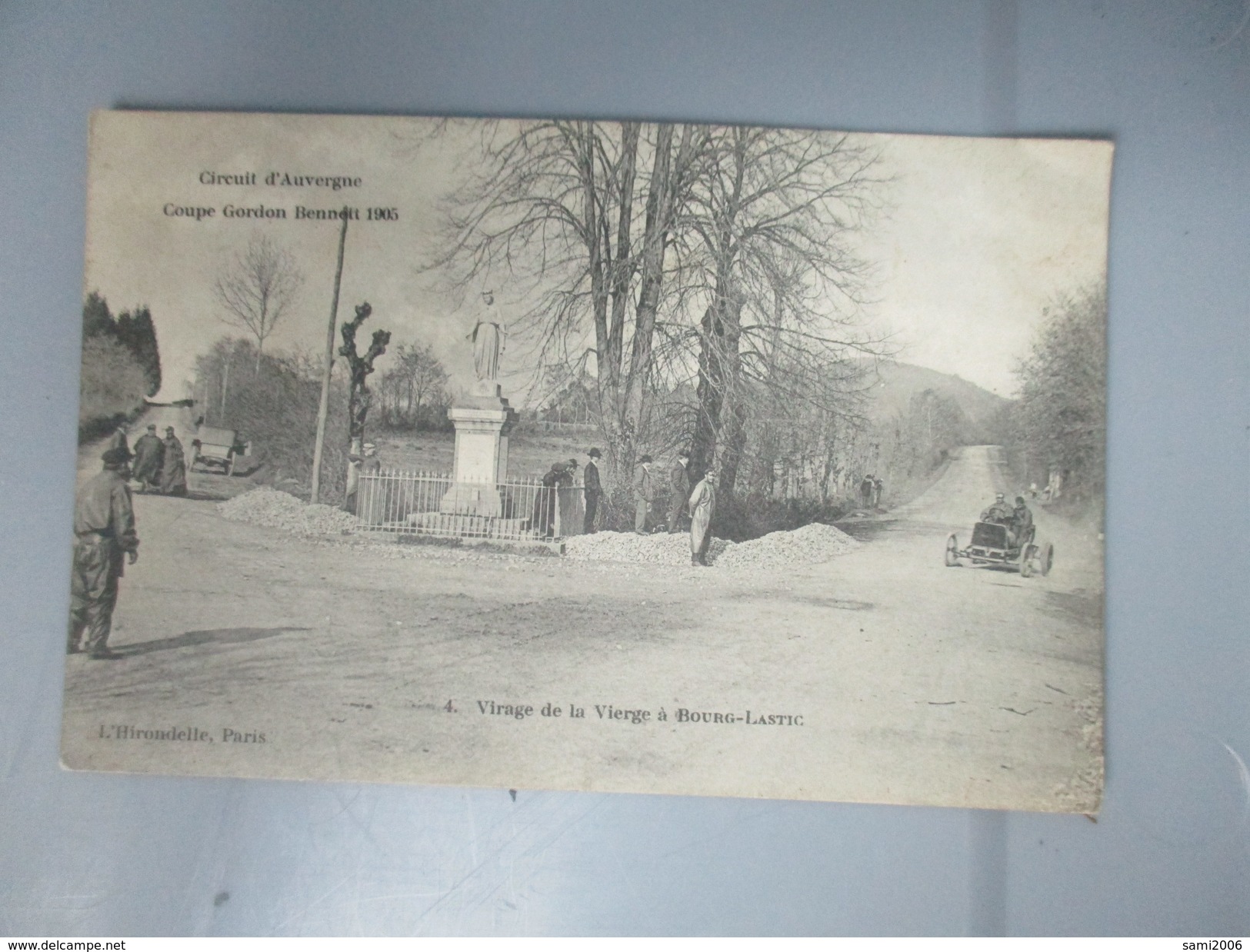 CPA CIRCUIT D'AUVERGNE COUPE GORDON BENNETT 1905 VIRAGE DE LA VIERGE A BOURG LASTIC - Altri & Non Classificati