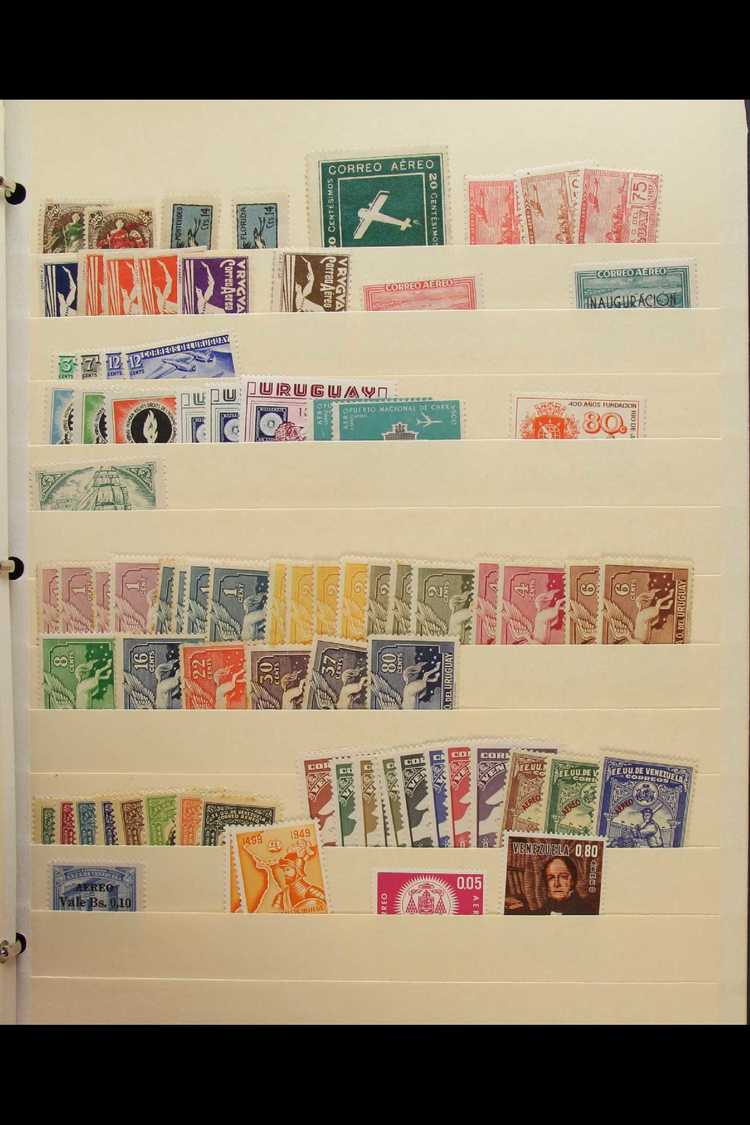 5045 LATIN AMERICA AIR POST STAMPS 1920's To 1960's Mint And Never Hinged Mint Accumulation On Stockleaves In A Binder. - Other & Unclassified