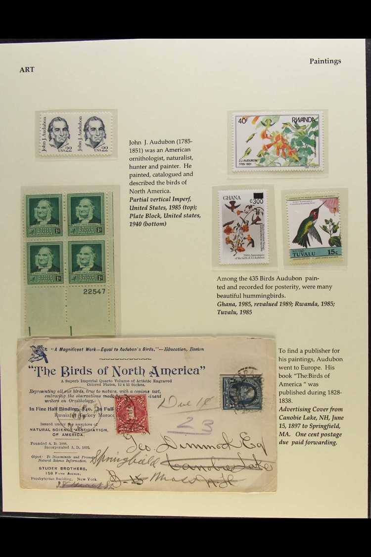 5100 BIRDS - ATTRACTIVE PRESENTATION COLLECTION An Unusual Assembly Of Stamps, Cards, Covers, Sheetlets, Coins & Banknot - Unclassified