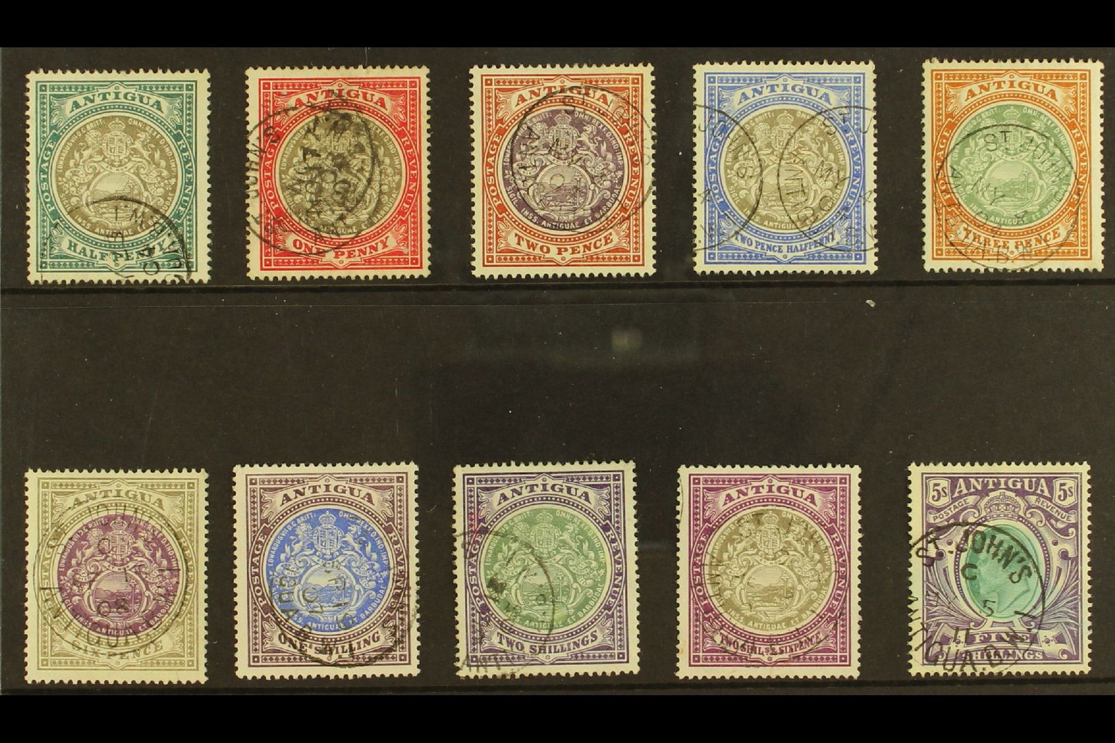 5183 1903-07 CC Watermark Set, SG 31/40, Fine Cds Used (10 Stamps) For More Images, Please Visit Http://www.sandafayre.c - Other & Unclassified