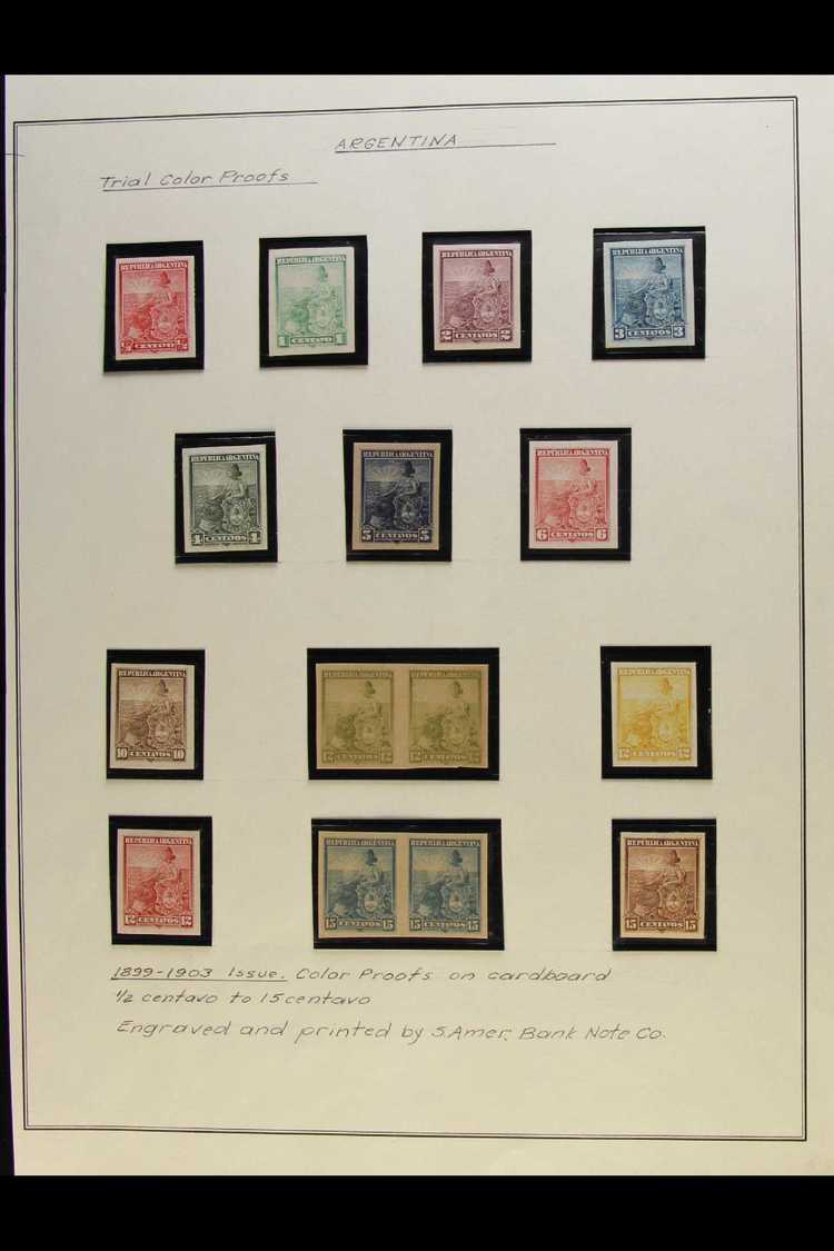 5203 1899-1903 "LIBERTY" IMPERF PROOFS An Attractive IMPERF Selection Of The 'Liberty Seated' Issue, Includes All Values - Other & Unclassified