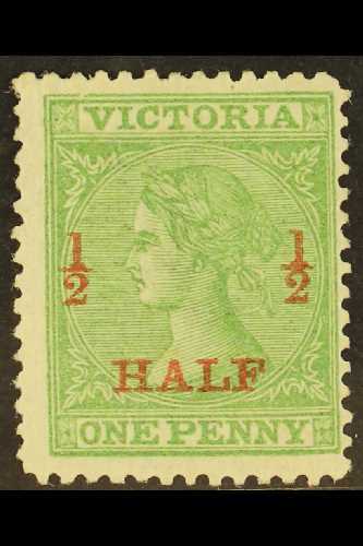 5263 VICTORIA 1873 ½d On 1d Green Surcharge Perf 13, SG 174, Fine Mint, Very Fresh. For More Images, Please Visit Http:/ - Other & Unclassified