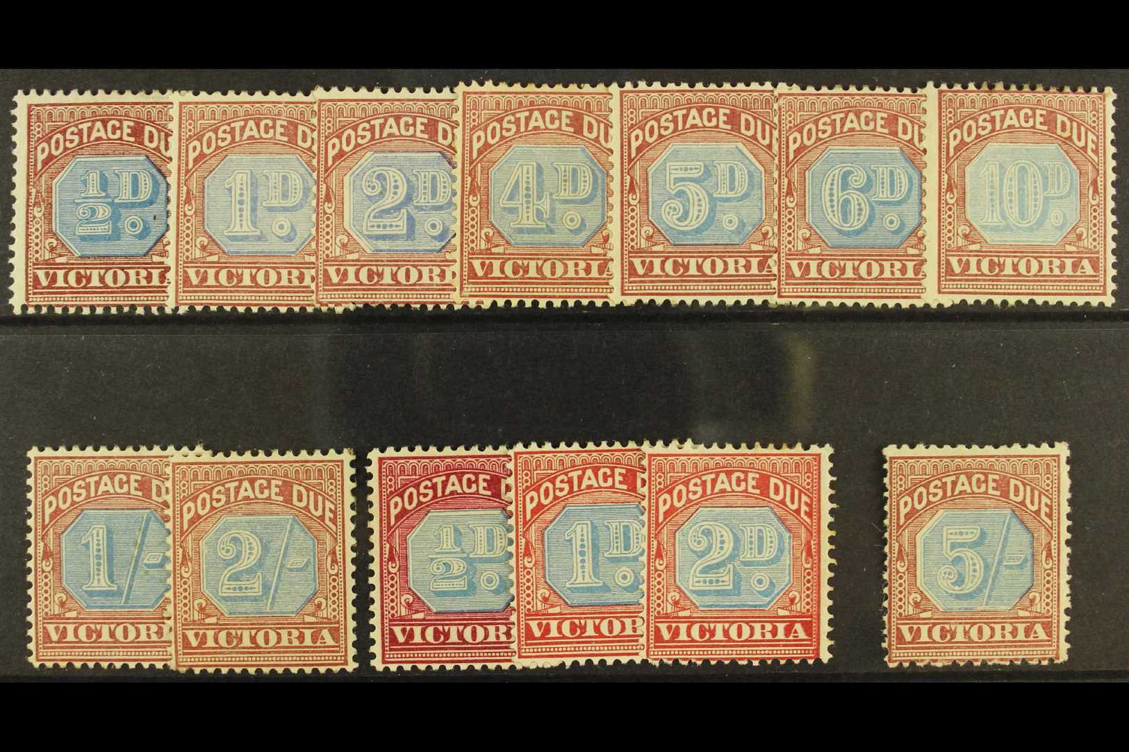 5281 VICTORIA 1890-94 Postage Due Set, SG D1/10, Plus Shade Changes Of ½d, 1d And 2d, Fresh Mint. (13) For More Images, - Other & Unclassified