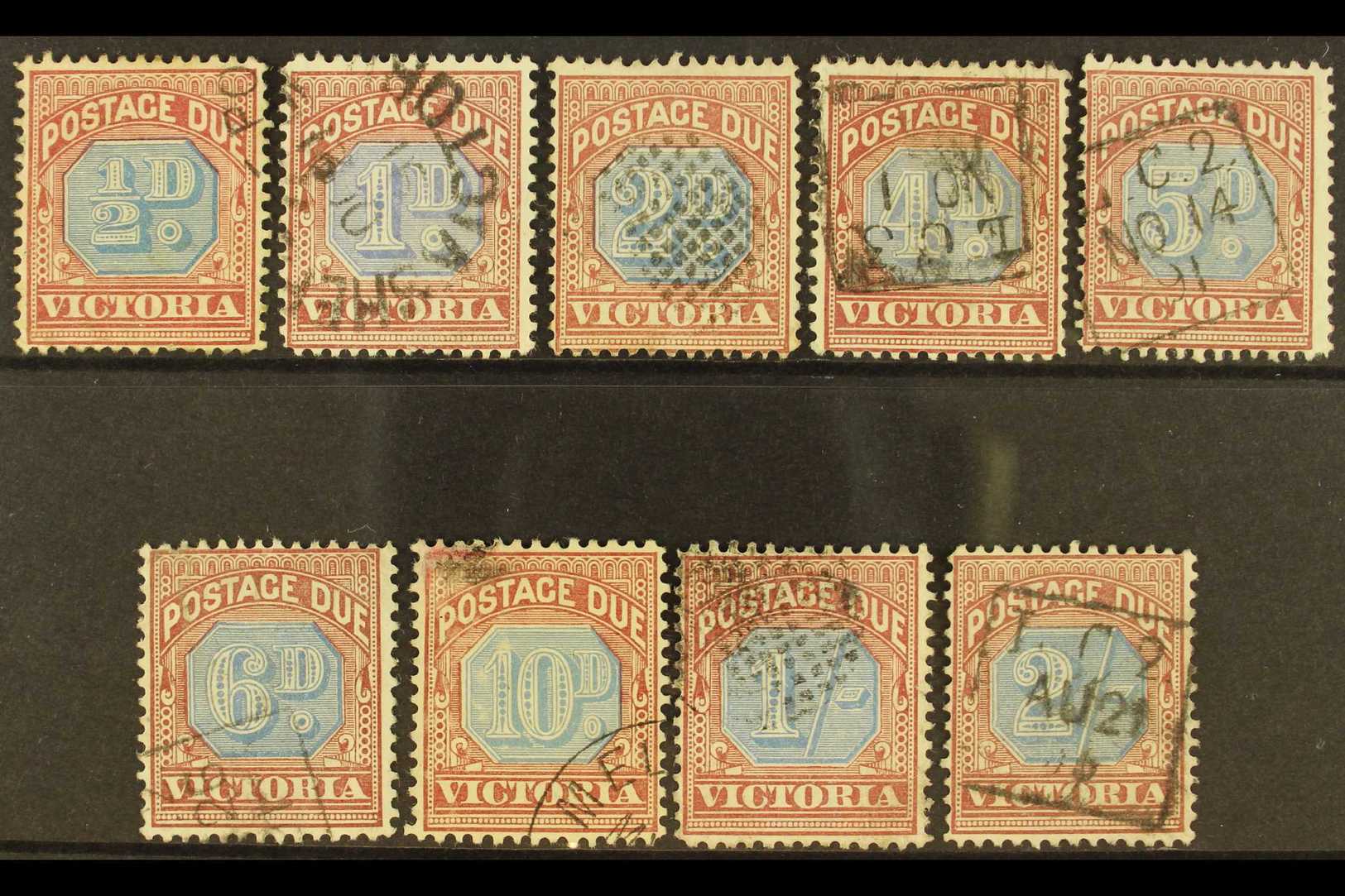 5283 VICTORIA 1890-94 Postage Due Set To 2s, SG D1/9, Fine Used, The 10d Is C.t.o. (9) For More Images, Please Visit Htt - Other & Unclassified