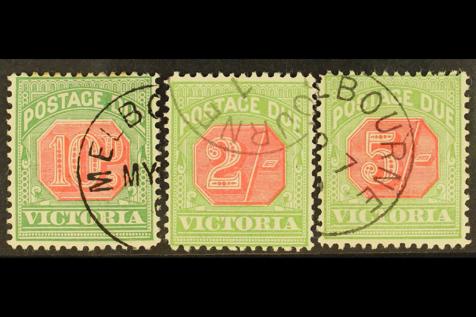 5287 VICTORIA 1895-96 Postage Due 10d, 2s And 5s, SG D17, 19/20, Fine C.t.o. (3) For More Images, Please Visit Http://ww - Other & Unclassified