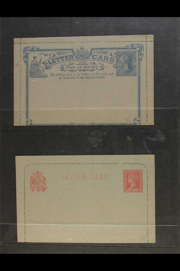 5299 VICTORIA POSTAL STATIONERY (LETTER CARDS) 1889-1901 All Different Unused Group, One With Fault, All Others In Good - Other & Unclassified