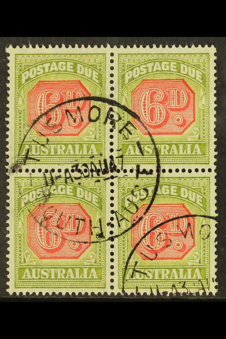 5398 POSTAGE DUES 1938 6d Carmine And Green, SG D117, Fine Used Block Of 4. For More Images, Please Visit Http://www.san - Other & Unclassified