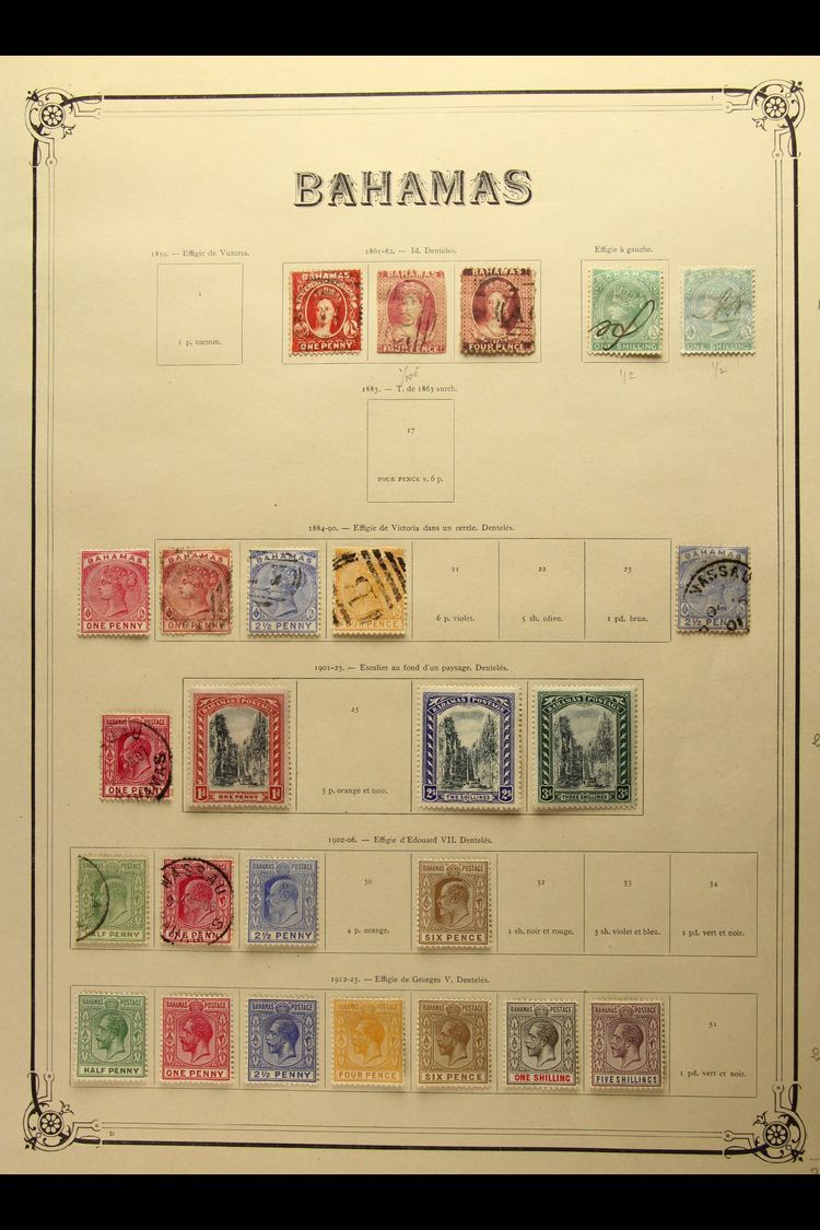 5427 1861-1923 OLD TIME COLLECTION On Printed Pages. Includes QV Range To 1s (x2 Different) Used, KEVII With "Staircase" - Other & Unclassified