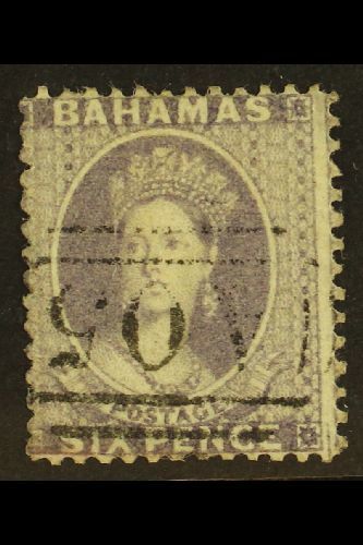 5428 1862 6d Lavender Grey Chalon, No Watermark Perf 13, SG 19 With Good Colour And Neat, Inverted "A05" Cancel.  For Mo - Other & Unclassified