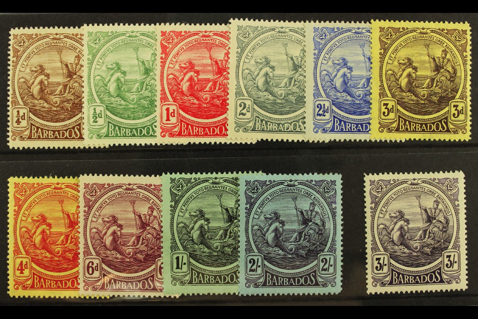 5475 1916-19 Complete Set, SG 181/191, Fine Mint. (11) For More Images, Please Visit Http://www.sandafayre.com/itemdetai - Barbados (...-1966)