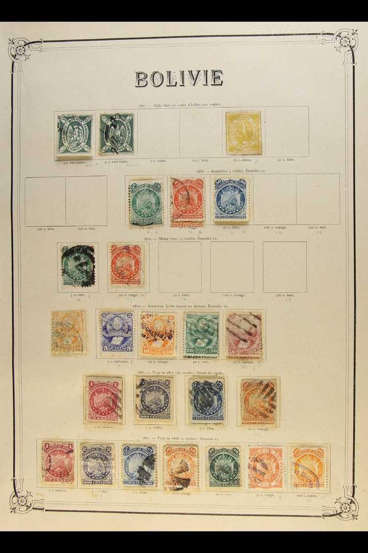 5537 1867-1931 MINT & USED COLLECTION The Bolivia Section Extracted From A Wonderful, Original, Old-time, Multi-volume C - Bolivia