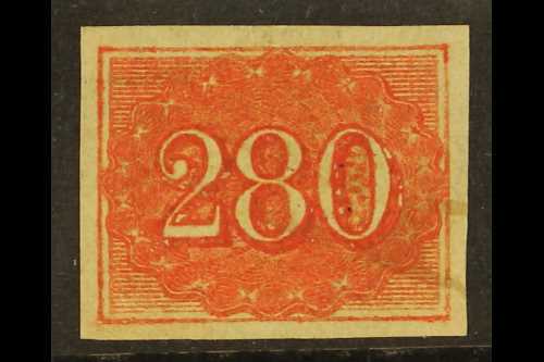 5560 1861 280r Red, Scott 39, Very Fine Used With Four Margins. For More Images, Please Visit Http://www.sandafayre.com/ - Altri & Non Classificati