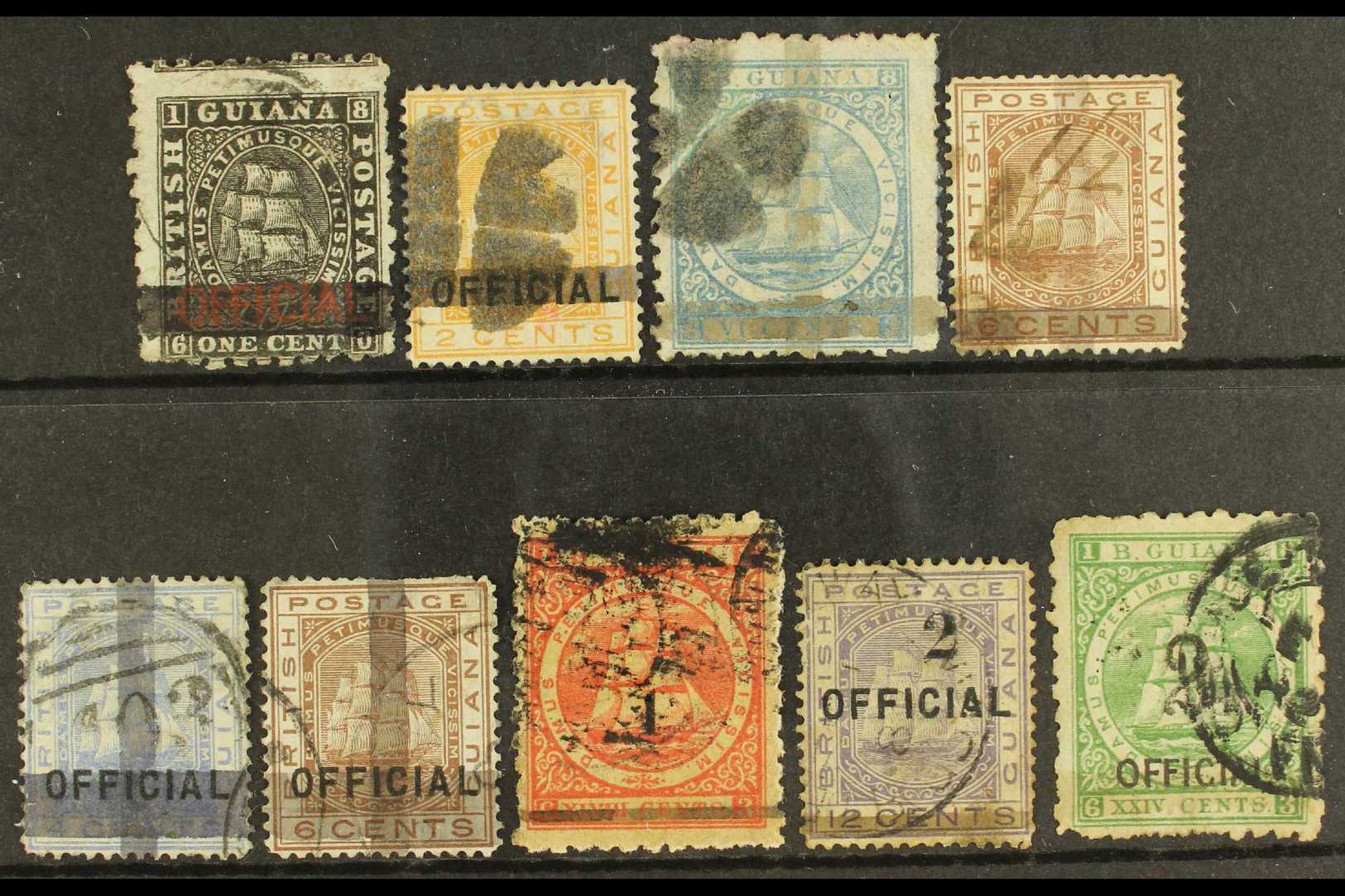5581 1878-1881 PROVISIONALS A Used Collections Of All Different Provisionals. Includes 1878 1c (SG 138), 2c (SG 140) Bea - British Guiana (...-1966)