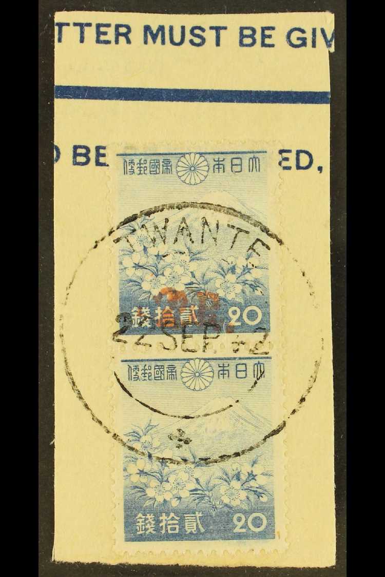 5655 JAPANESE OCCUPATION 1942 2R On 20s Ultra, Mt Fuji, Vertical Pair Showing The Variety "surcharge Omitted In Pair Wit - Burma (...-1947)