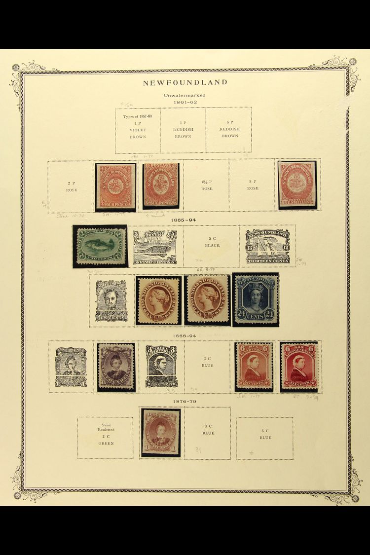 5682 1862-1897 MINT COLLECTION In Hingeless Mounts On Leaves, ALL DIFFERENT, Inc 1862-64 4d, Plus 6d & 1s Unused, 1865-7 - Other & Unclassified