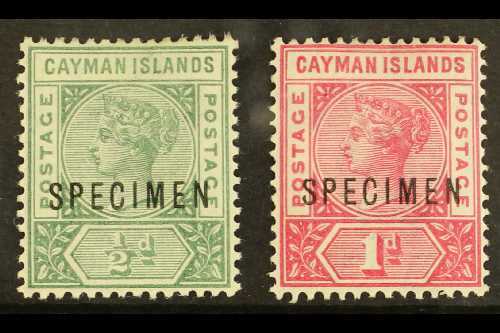5773 1900 ½d And 1d, Overprinted "SPECIMEN", SG 1/2s, Fresh Mint. (2) For More Images, Please Visit Http://www.sandafayr - Cayman Islands