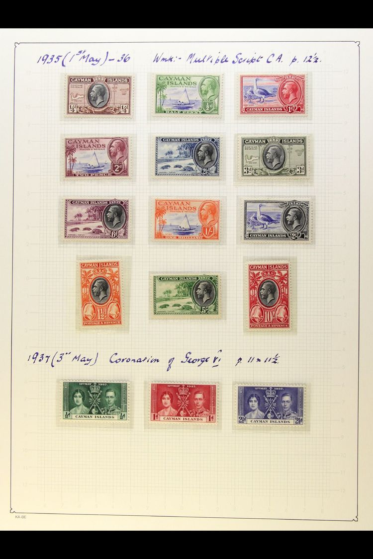 5774 1900-1981 FINE MINT COLLECTION Presented In Mounts On Album Pages. Includes 1900 QV ½d And 1d, 1905 (Mult Crown CA) - Cayman Islands