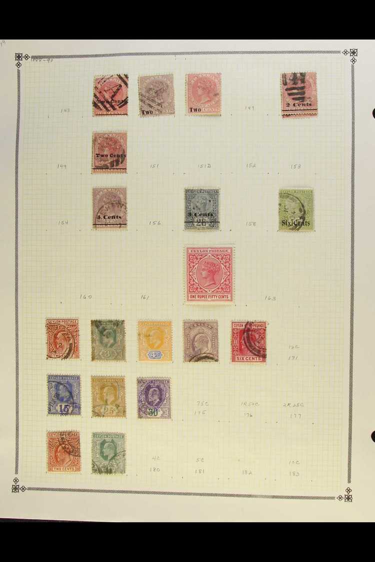 5792 1857-2012 USED COLLECTION Ceylon And Sri Lanka Issues Laid Out Chronologically On Album Pages, Good Basic Collectio - Ceylon (...-1947)