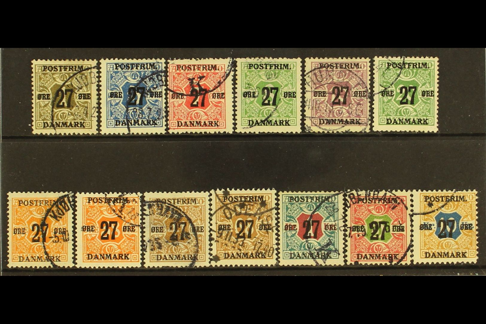 5930 1918 Newspaper Stamp Surcharged Set, Mi 84/96, Fine Used (13 Stamps) For More Images, Please Visit Http://www.sanda - Other & Unclassified