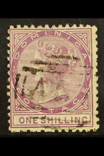 5949 1874 1s Dull Magenta, CC Wmk, SG 3, Fine Used For More Images, Please Visit Http://www.sandafayre.com/itemdetails.a - Dominica (...-1978)