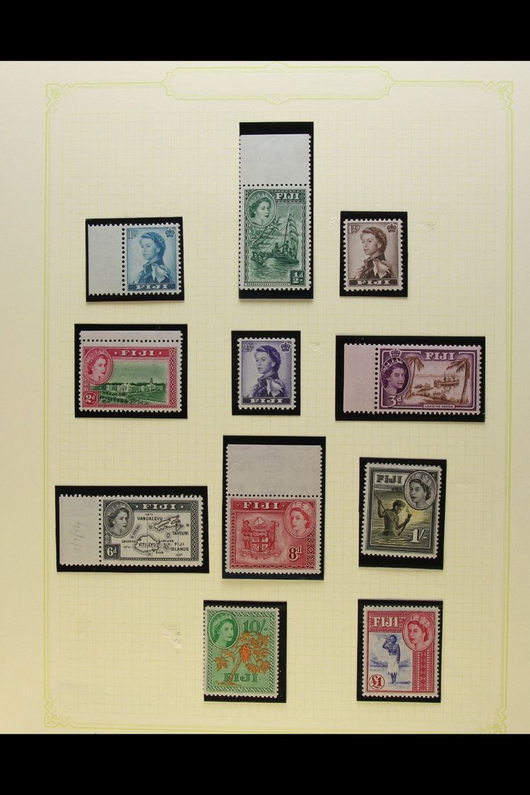6049 1954-1970 NEVER HINGED MINT COLLECTION In Hingeless Mounts On Leaves, All Different, All Commemorative Issues As Co - Fiji (...-1970)