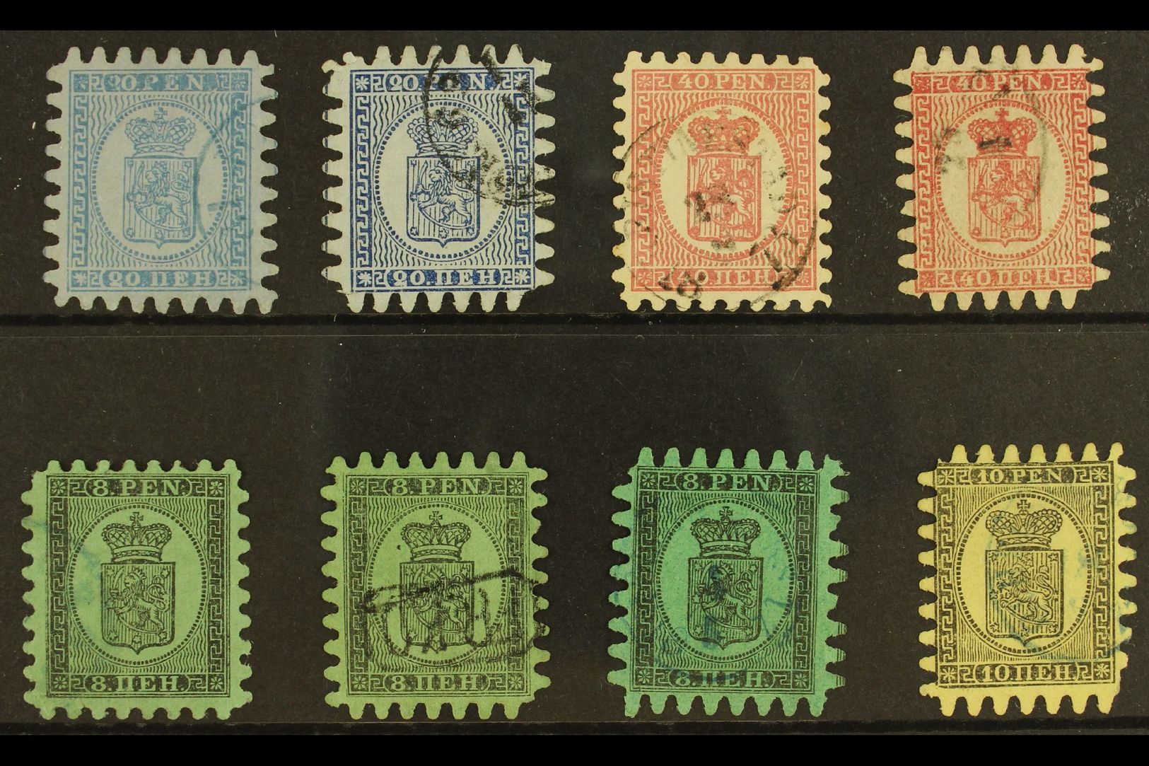 6058 1866-71 FINE USED SELECTION An Attractive, All Different Wove Paper Selection On A Stock Card. Includes 1866 20p X2 - Other & Unclassified