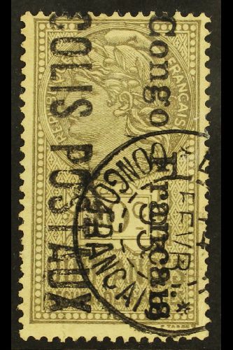 6120 CONGO PARCEL POST 1893 10c Grey, SG P34 (Yvert 2), Very Fine Used, Signed Brun. For More Images, Please Visit Http: - Other & Unclassified