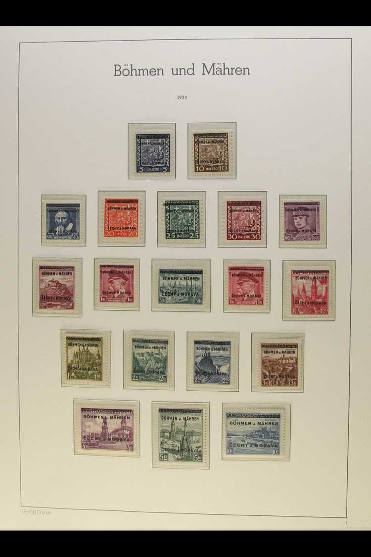 6295 BOHEMIA & MORAVIA 1939-1945 COMPLETE FINE MINT & NHM COLLECTION On Hingeless Pages, All Different, Most Stamps Are - Other & Unclassified