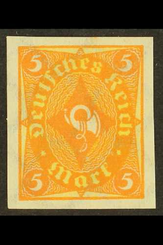 6310 1922 5m Orange & Yellow IMPERF (Michel 205 W U, SG 207a), Very Fine Mint, Fresh. For More Images, Please Visit Http - Other & Unclassified