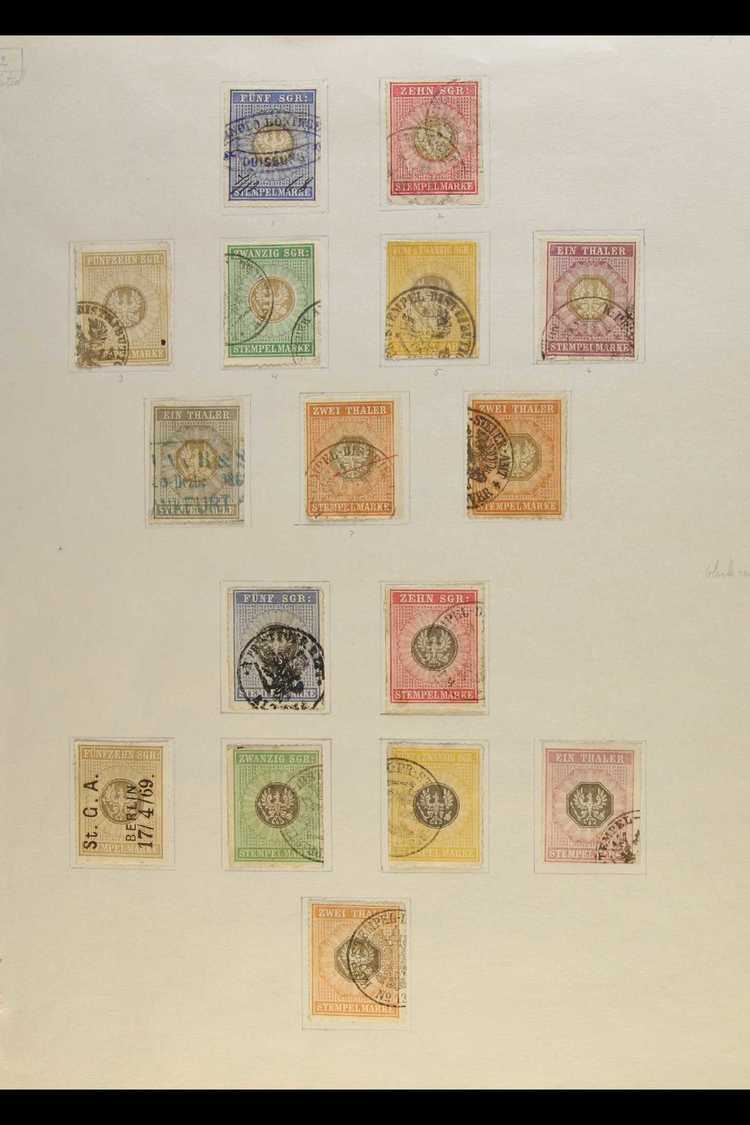 6324 REVENUE STAMPS Wide Range Of Issues Of Differing Types For Alsace Lorraine, Bavaria,  Saxa Coburg Gotha, With 1862 - Other & Unclassified