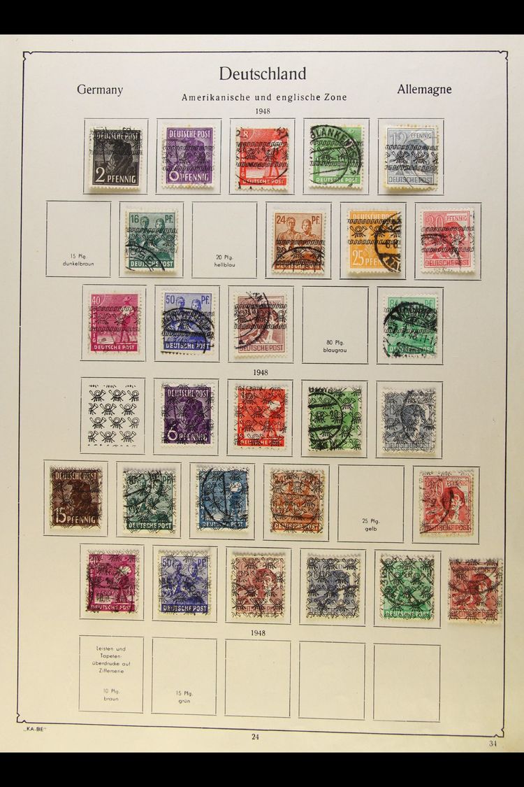 6328 1945-1949 ATTRACTIVE COLLECTION On Pages, Mint (chiefly NHM) Or Used Stamps, Inc General Issues, Russian Zone Inc B - Other & Unclassified