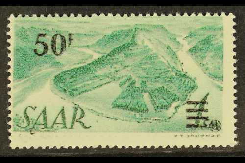 6380 1947 50f On 1Sm Green Surcharge, Variety "PRINTED ON THE GUMMED SIDE", Mi. 238 II FA G, Very Fine NHM. Scarce And I - Other & Unclassified