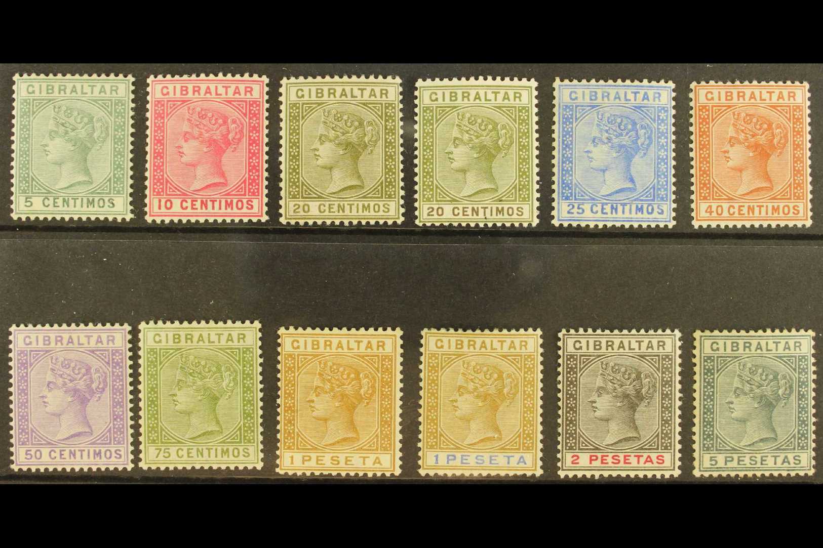 6392 1889-96 Complete Set, SG 22/33, Fine Mint, Fresh Colours. (12 Stamps) For More Images, Please Visit Http://www.sand - Gibraltar