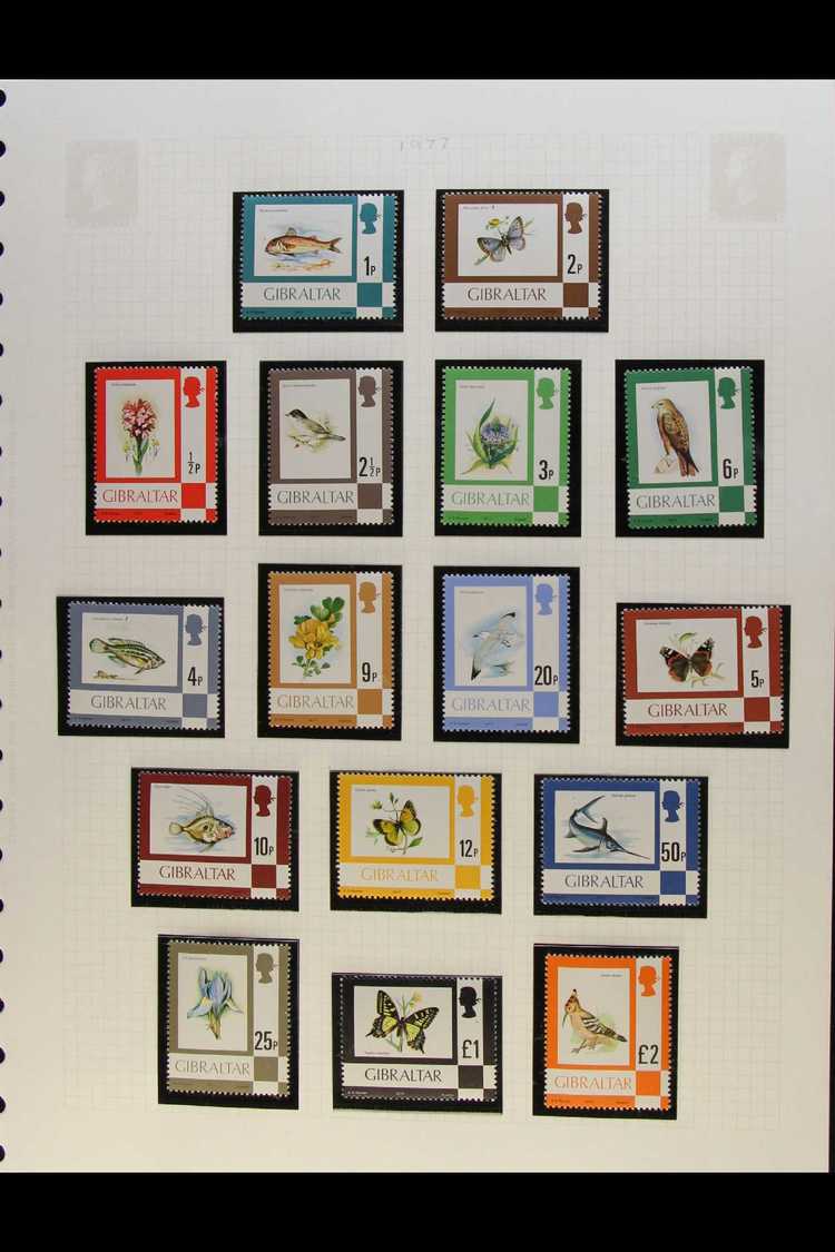 6411 1974-1982 COMPLETE NEVER HINGED MINT COLLECTION In Hingeless Mounts On Leaves, All Different, Inc 1977-82 Defins Se - Gibraltar