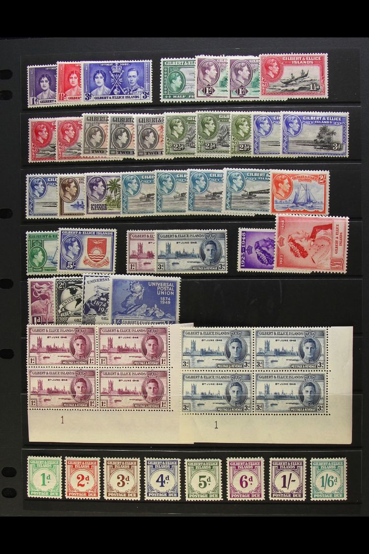 6419 1937-55 KING GEORGE VI COMPLETE FINE MINT COLLECTION Includes The Basic Issues Complete, SG 40/62, Plus Many Additi - Gilbert & Ellice Islands (...-1979)