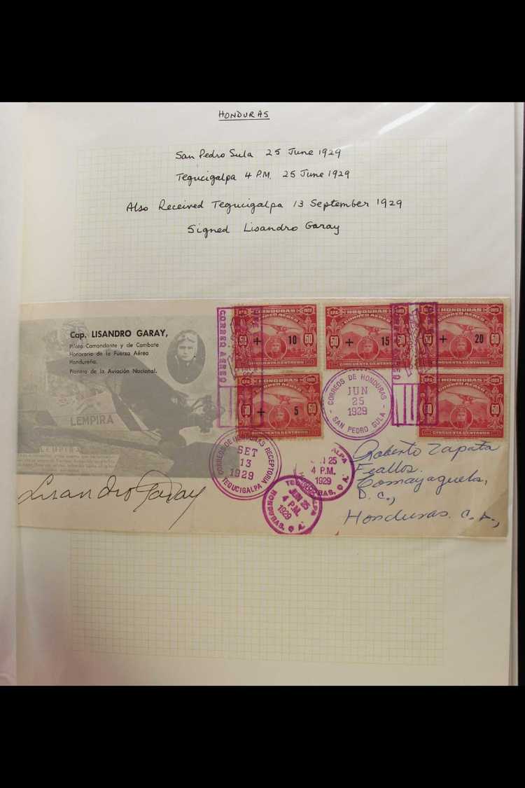 6474 1892-1992 COVERS AND CARDS COLLECTION Nicely Presented And Written Up In An Album. Note 1892 Postal Card To Germany - Honduras