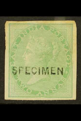 6526 1856 Unissued 2a Yellow-green (as SG 50), IMPERF On Ungummed Paper And Overprinted "SPECIMEN", 4 Good Margins.  For - Other & Unclassified