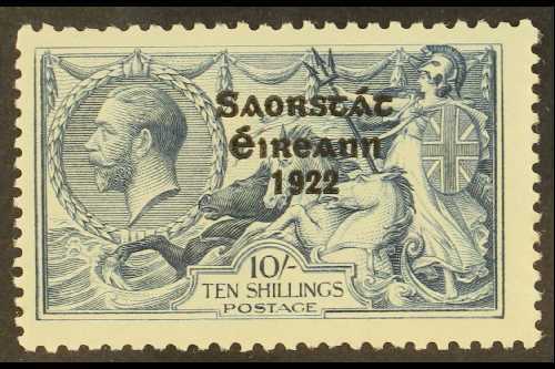 6644 1925 RUNNAL'S RE-ENTRY. 10s Dull Grey-blue Seahorses Narrow Date Overprint With RUNNAL'S RE-ENTRY Variety (position - Other & Unclassified