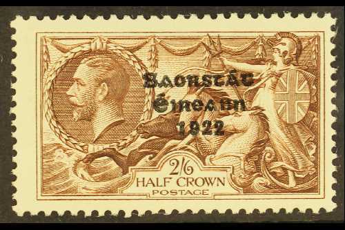 6651 1935 2s6d Chocolate Re-engraved Seahorses Overprint (SG 99, Hibernian T75), Never Hinged Mint, Very Fresh. For More - Other & Unclassified