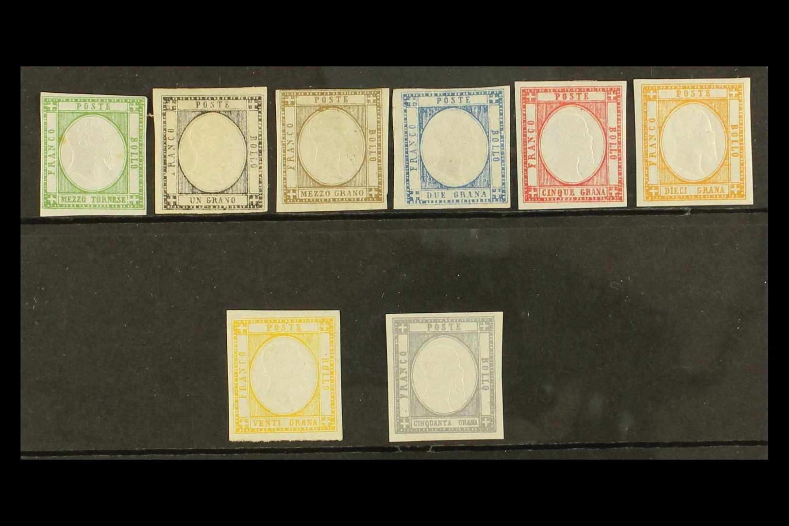 6678 NEAPOLITAN PROVINCES 1861 Complete Set Of 8 Values, Sass 17/24, Very Fine And Fresh Mint. Cat &euro;2500 (£2125)  ( - Unclassified