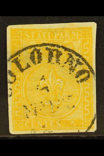 6689 PARMA 1853 5c Orange Yellow, Sass 6, Very Fine Used With Neat Colorno Cds Cancel. For More Images, Please Visit Htt - Unclassified