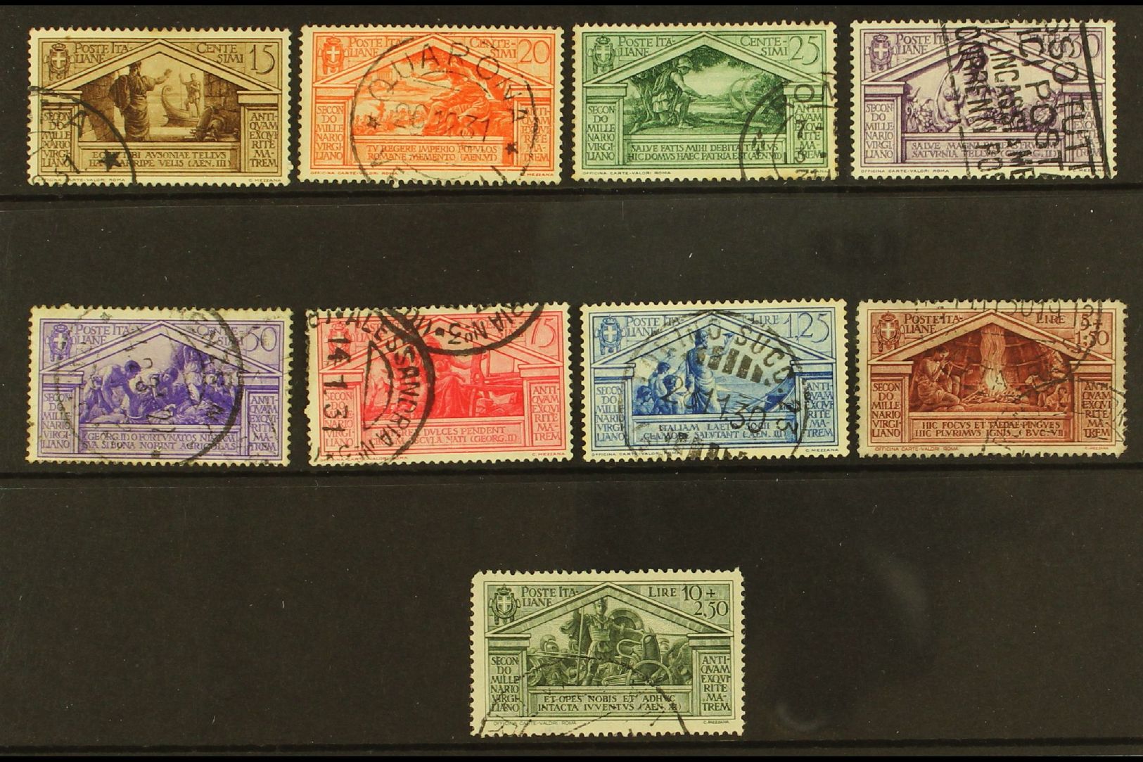 6738 1930 Virgil Bi-millenary Postage Set Complete, Sass S57, Very Fine Used. Cat &euro;1850 (£1400) (9 Stamps) For More - Unclassified