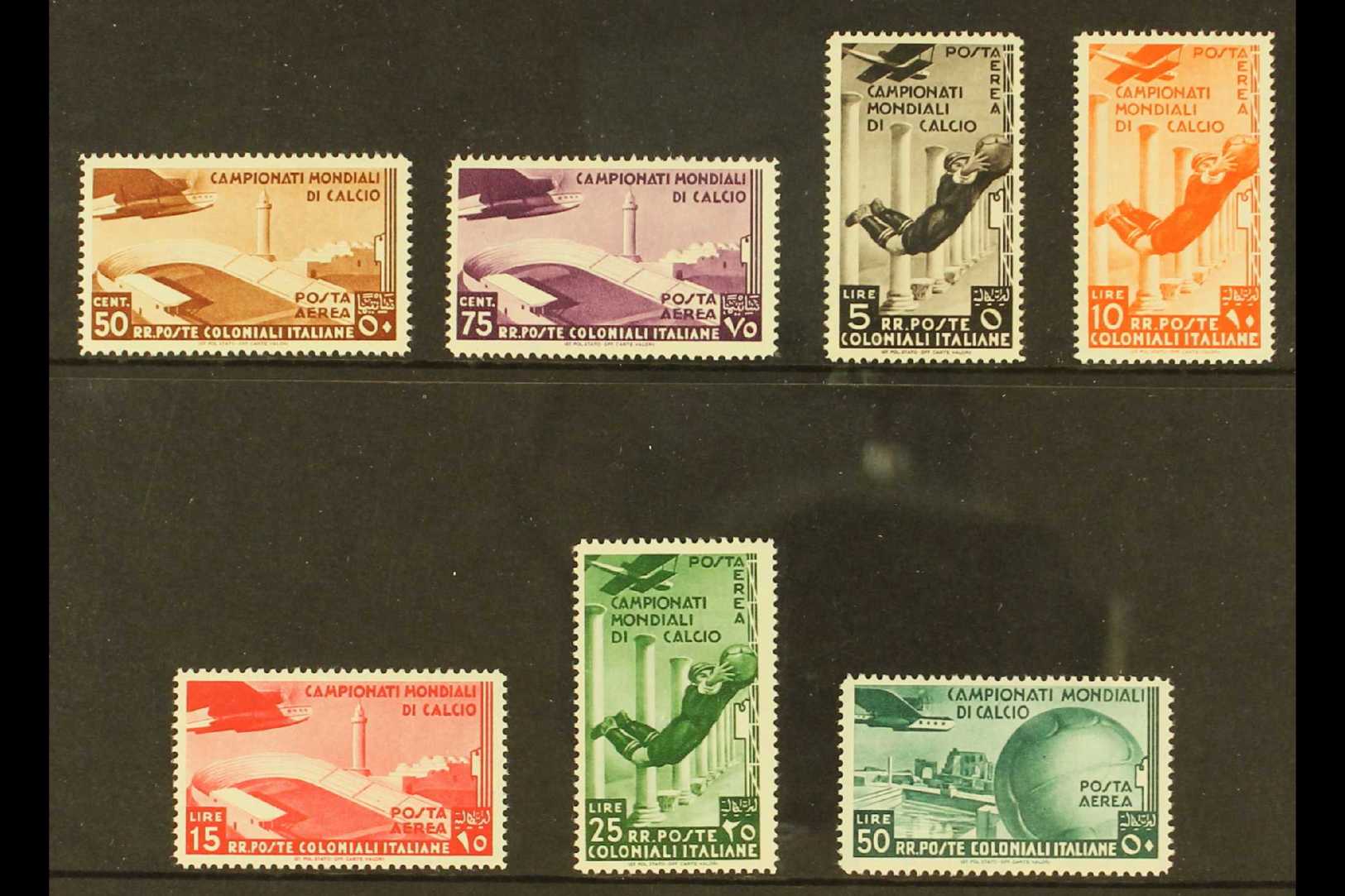 6779 GENERAL ISSUES 1934 Air Football Complete Set (SG 81/87, Sassone A31/37), Fine Never Hinged Mint, Very Fresh. (7 St - Other & Unclassified