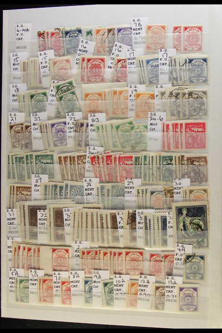 6903 1918-1941 MOUTH- WATERING STOCK! Some Mint But Mostly Used Stamps With Duplication Neatly Arranged On Stock Pages I - Latvia