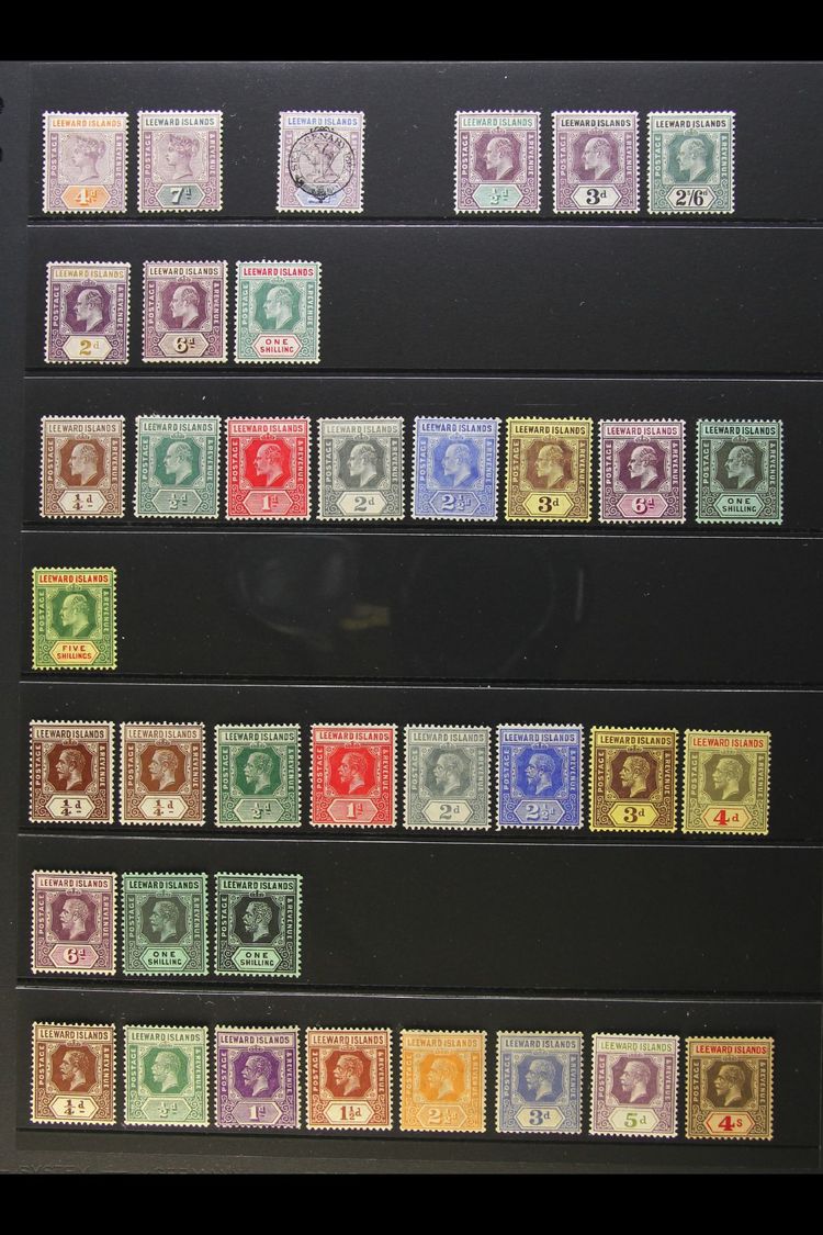 6917 1890-1932 ALL DIFFERENT MINT COLLECTION Includes 1890 4d And 7d, 1897 2½d Jubilee, 1902 3d And 2s6d, 1905-08 2d, 6d - Leeward  Islands