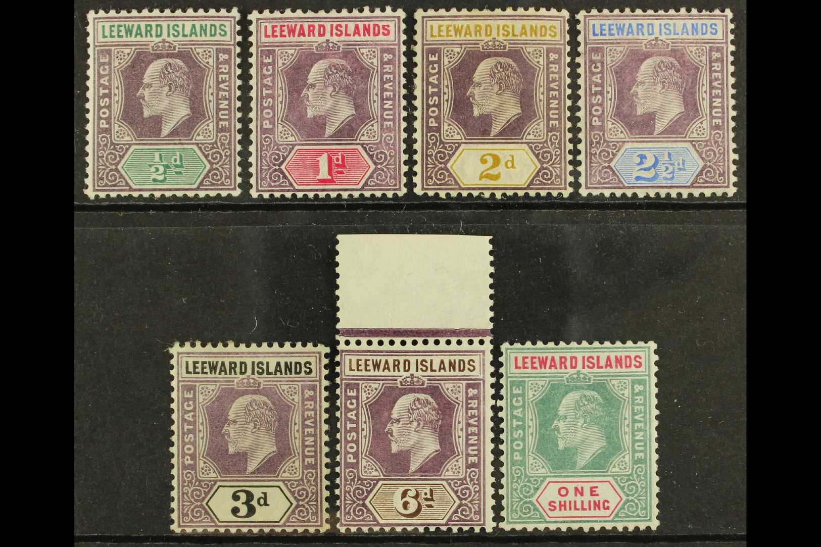 6920 1905-08 Definitive Set Complete, SG 29/35, Very Fine Mint (7 Stamps) For More Images, Please Visit Http://www.sanda - Leeward  Islands